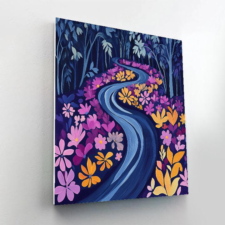 Frida Kahlo Inspired River Of Indigo Petals Painting by numbers kit