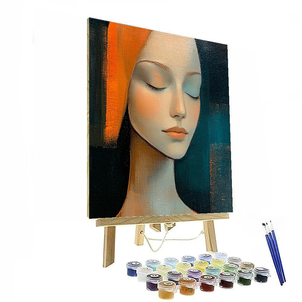 Amedeo Modigliani Inspired Seated Woman In Cafe paint by number