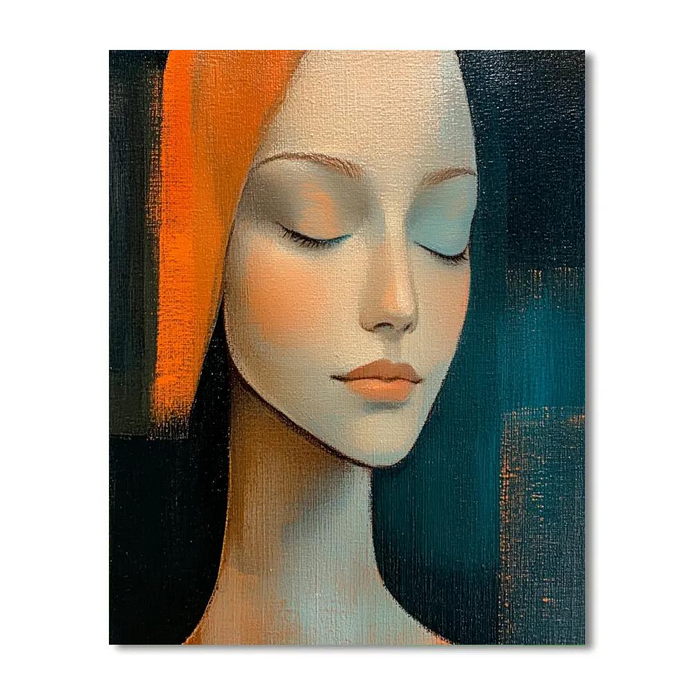 Amedeo Modigliani Inspired Seated Woman In Cafe paint by number