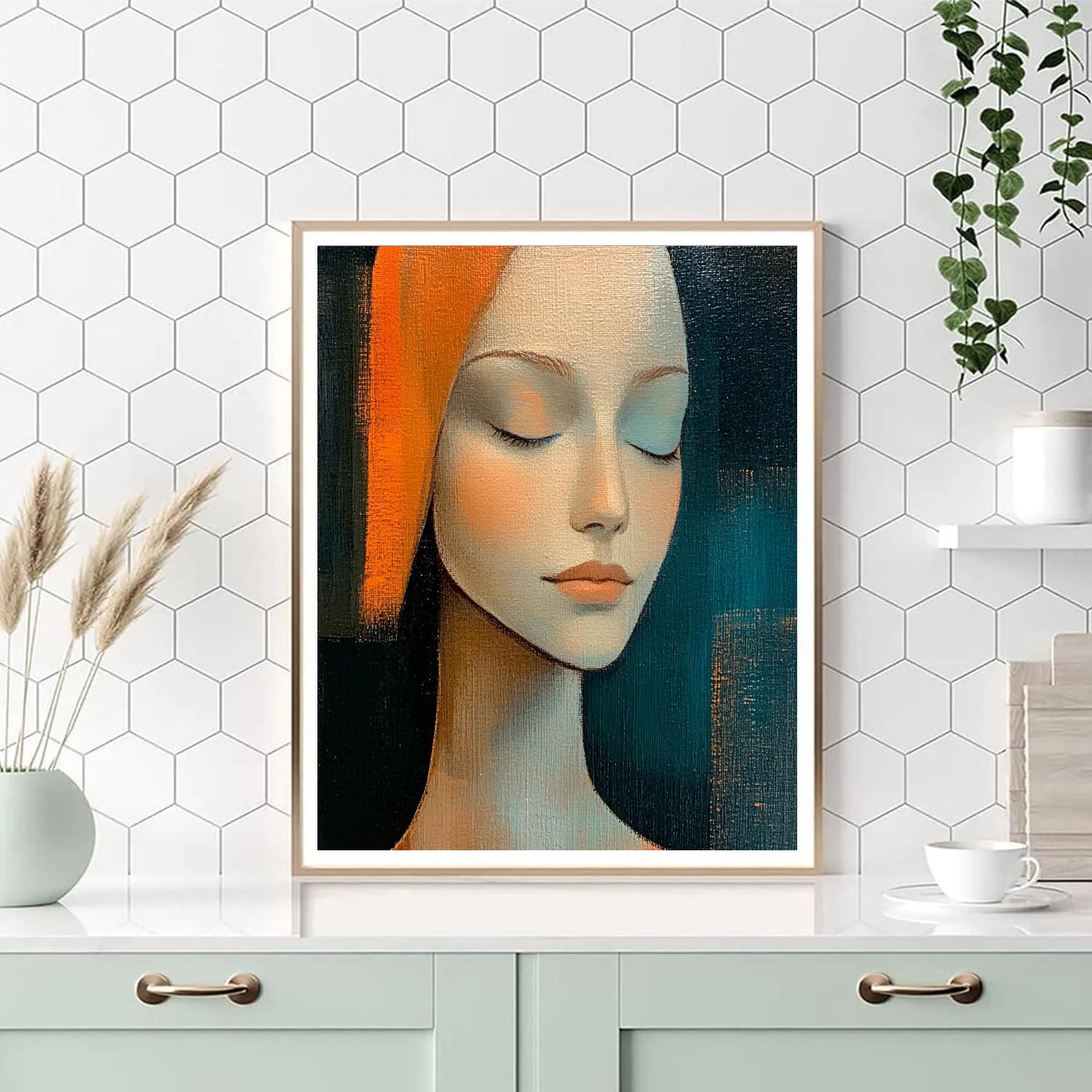 Amedeo Modigliani Inspired Seated Woman In Cafe paint by number