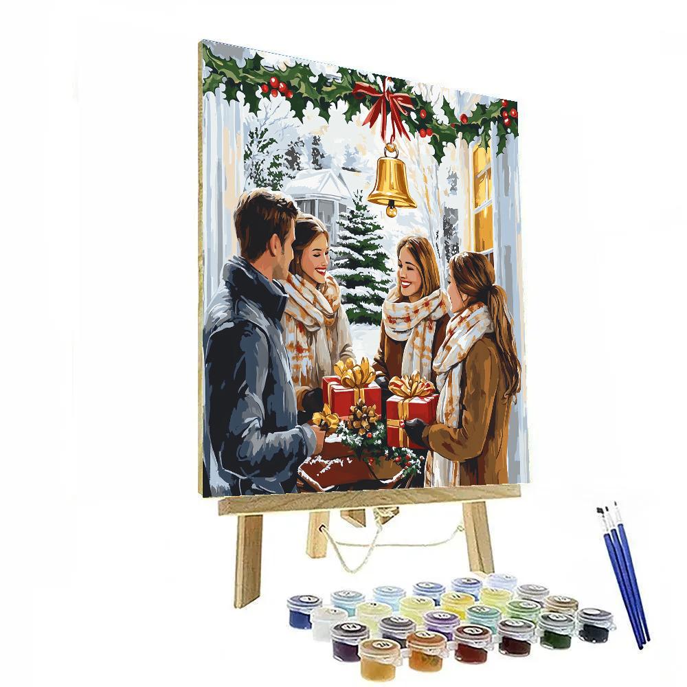 Sleigh Bell Porch Embrace Number painting