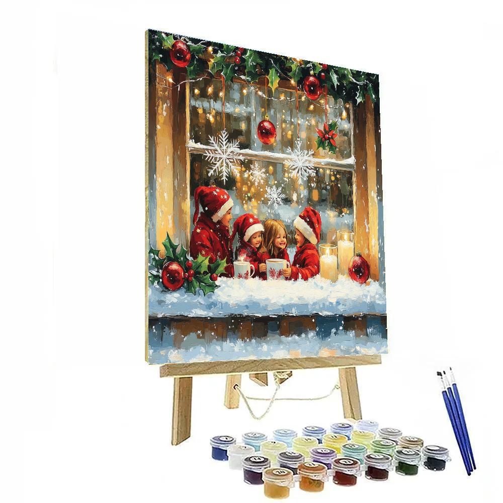 Holly Window Lullaby paint by numbers