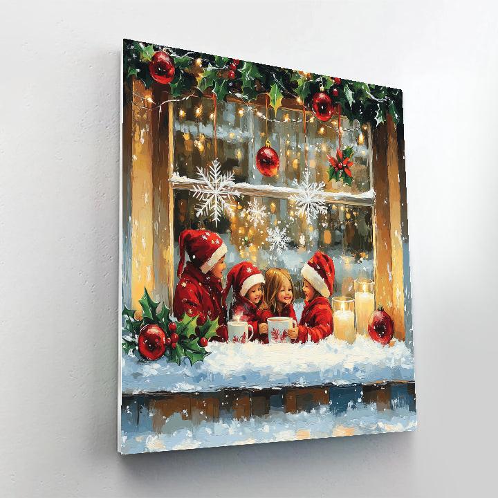 Holly Window Lullaby paint by numbers
