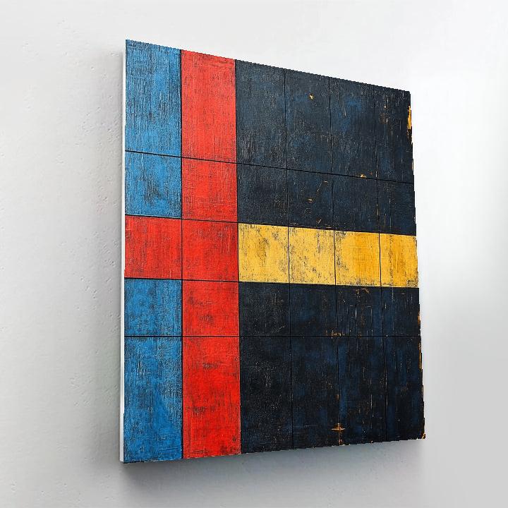 Piet Mondrian Inspired City Grid Night Paint by numbers art