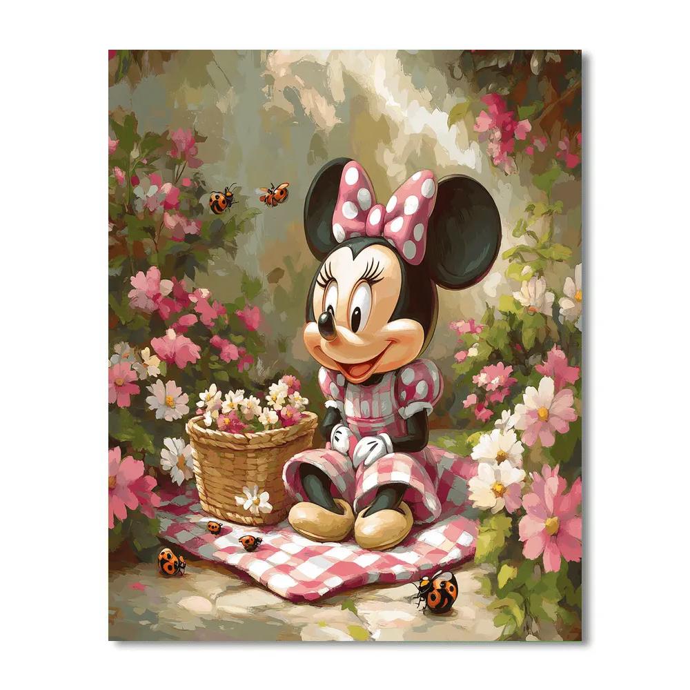 Minnie Mouse Garden Picnic Disney Paint by numbers kits