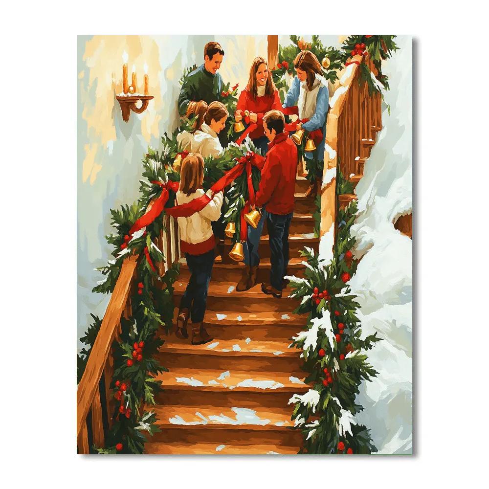 Garland Staircase Gathering Paint by numbers art