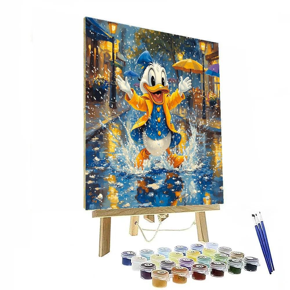 Donald Duck Splashy Rainy Play Disney Number painting