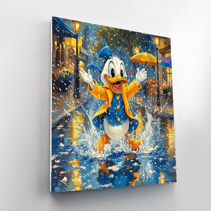 Donald Duck Splashy Rainy Play Disney Number painting