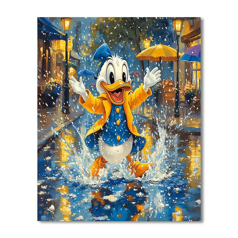 Donald Duck Splashy Rainy Play Disney Number painting