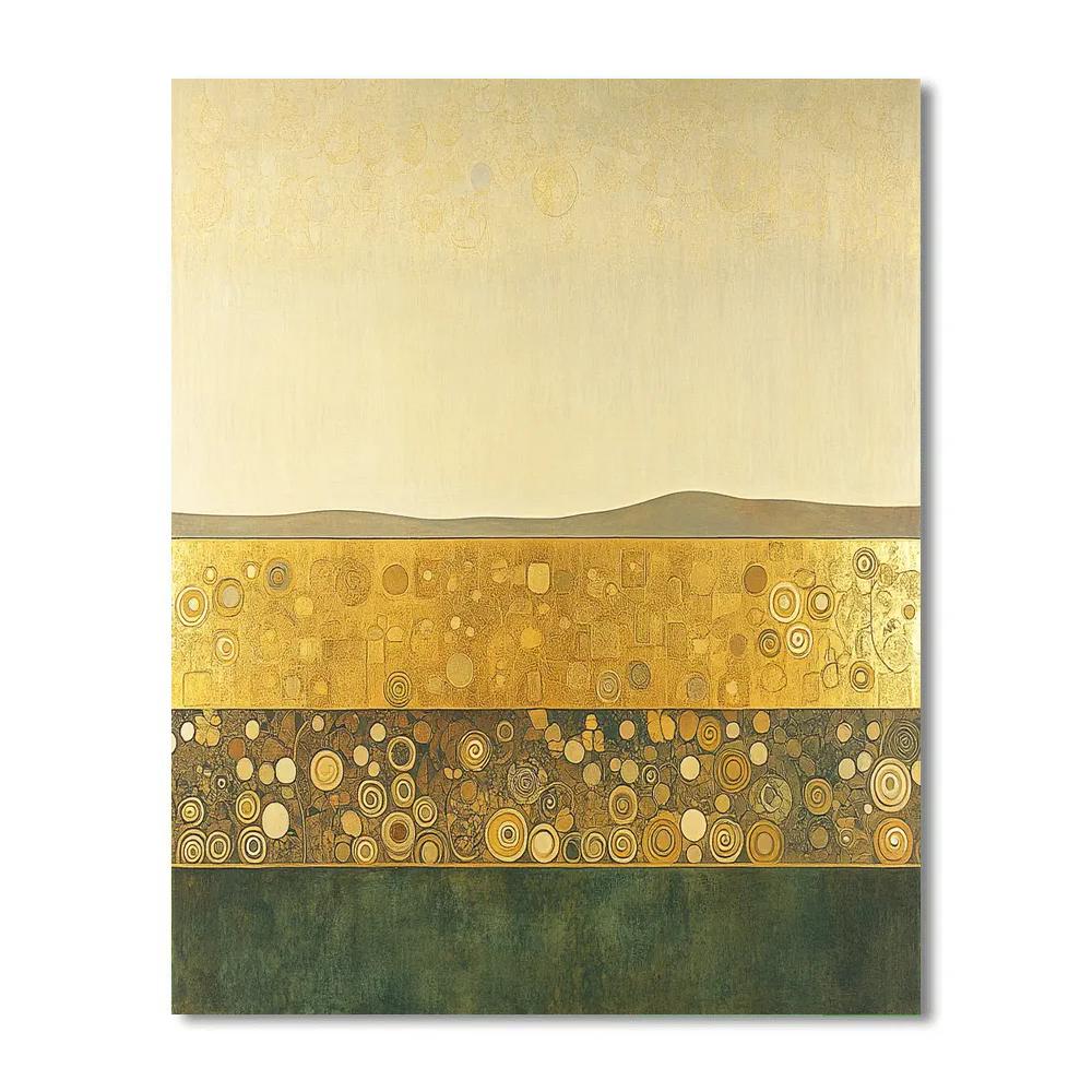 Gustav Klimt Inspired Golden Horizon Of Stillness painting number kit