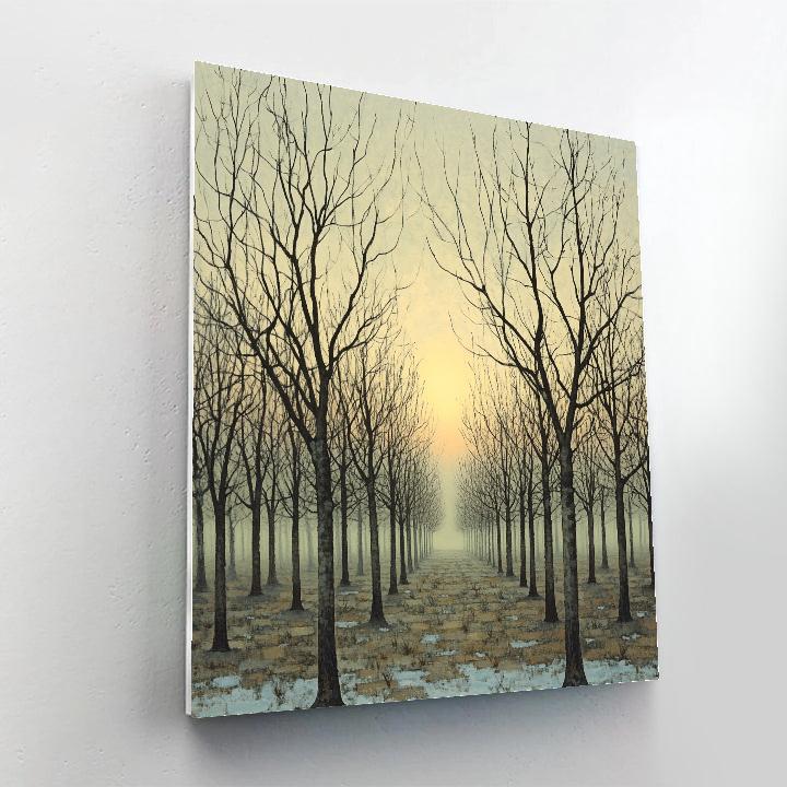 Claude Monet Inspired Pale Sun Through Winter Orchard Painting by numbers kit