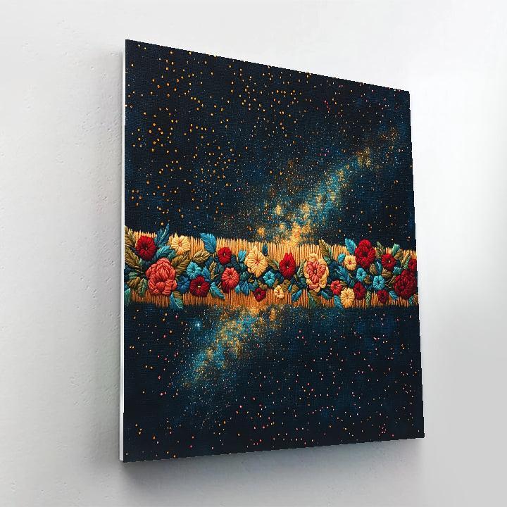 Frida Kahlo Inspired Milky Way Threaded Tapestry Flora paint by number