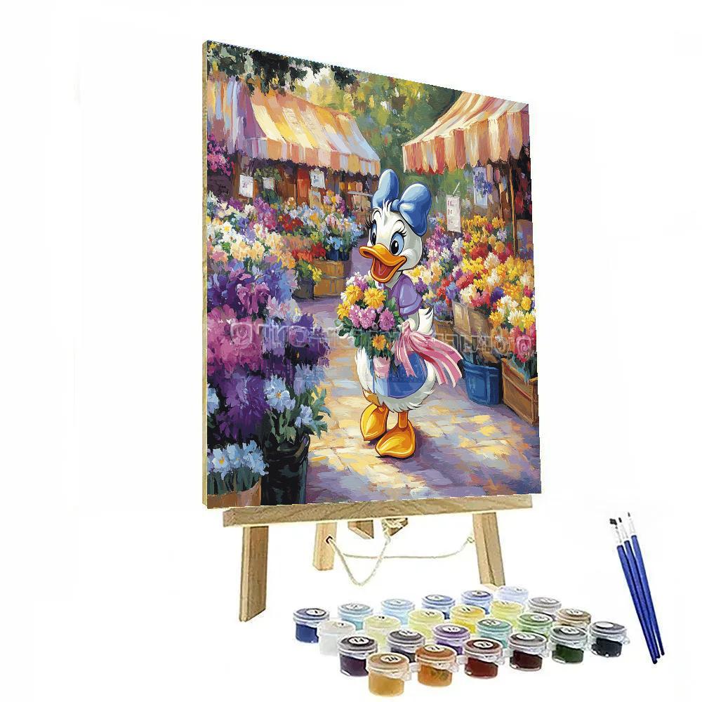 Daisy Duck Flower Market Stroll Disney Numbered painting kits
