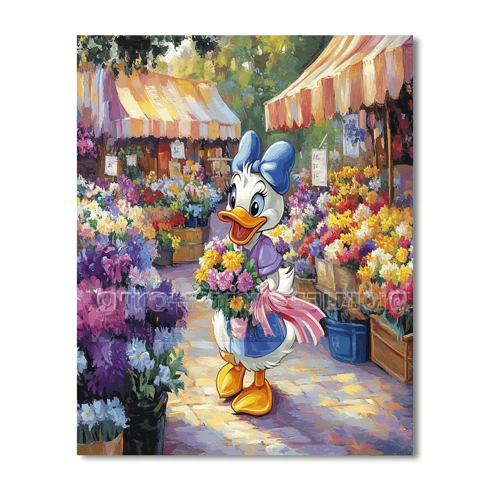 Daisy Duck Flower Market Stroll Disney Numbered painting kits