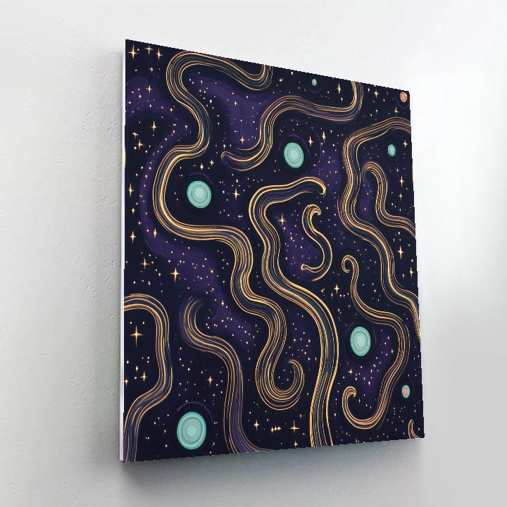 Gustav Klimt Inspired Labyrinth Of Starlit Vines Painting by numbers kit