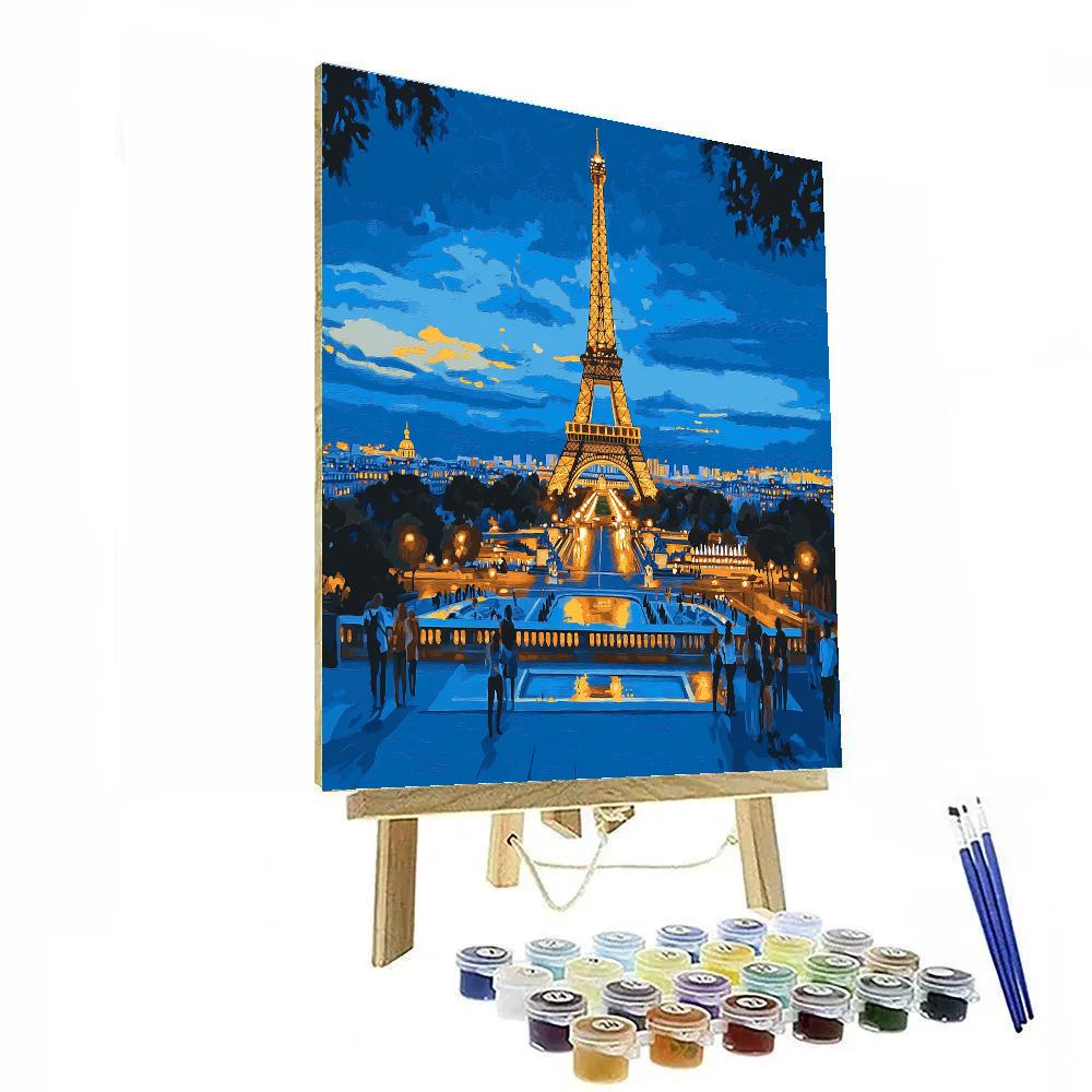 Eiffel Tower From Trocadero Terrace Paris France painting number kit