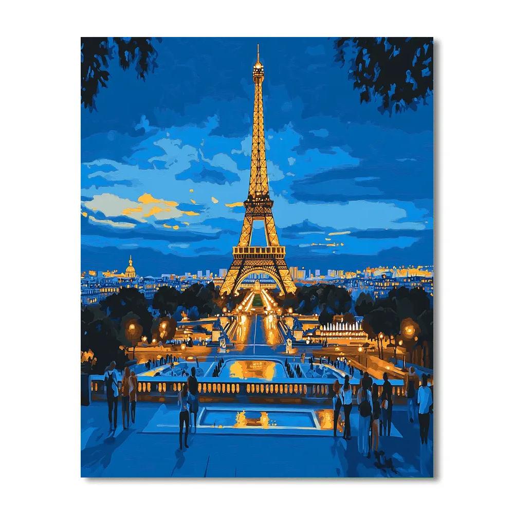 Eiffel Tower From Trocadero Terrace Paris France painting number kit