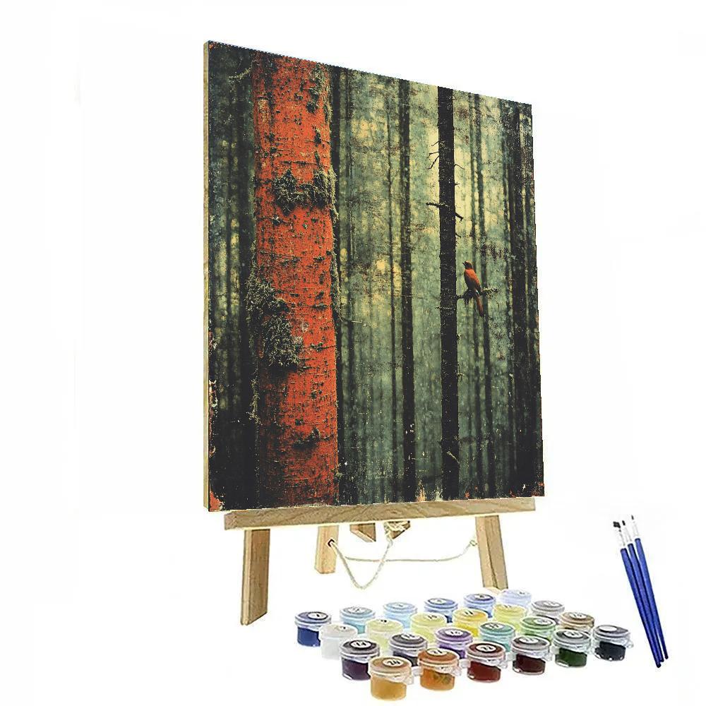 Max Ernst Inspired Forest Of Totems paint by numbers