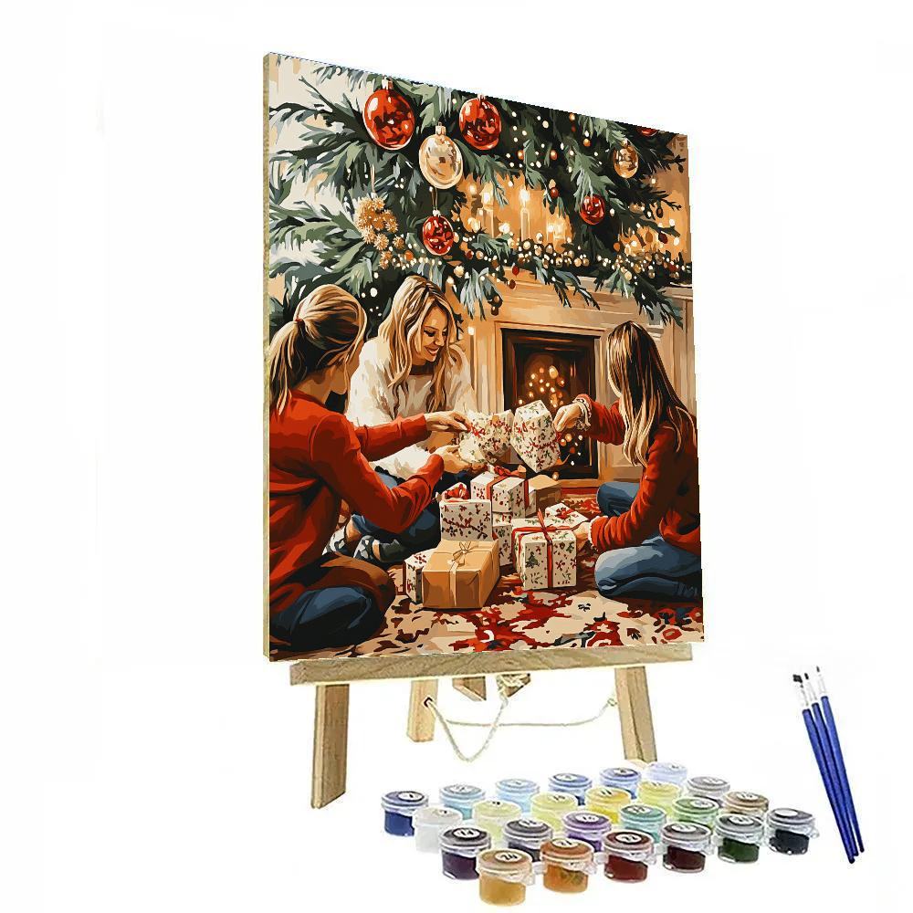 Ornament Exchange By The Tree Numbered painting kits