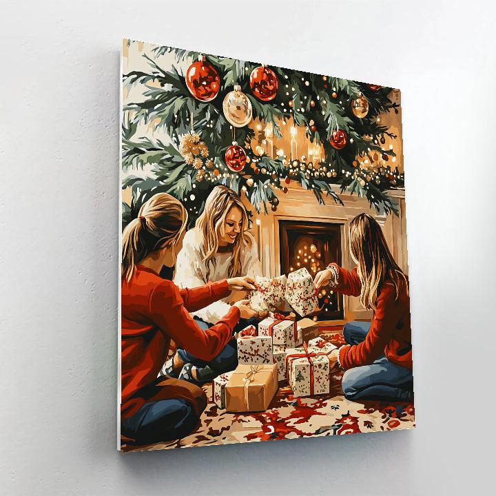 Ornament Exchange By The Tree Numbered painting kits