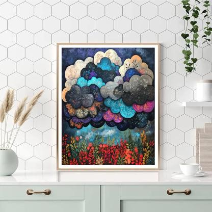 Frida Kahlo Inspired Thundercloud Florigraphy Numbered painting kits