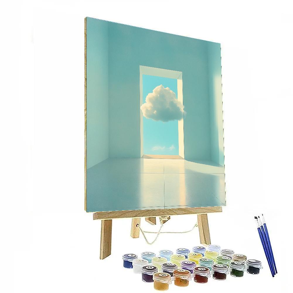 Rene Magritte Inspired Cloud Room paint by number
