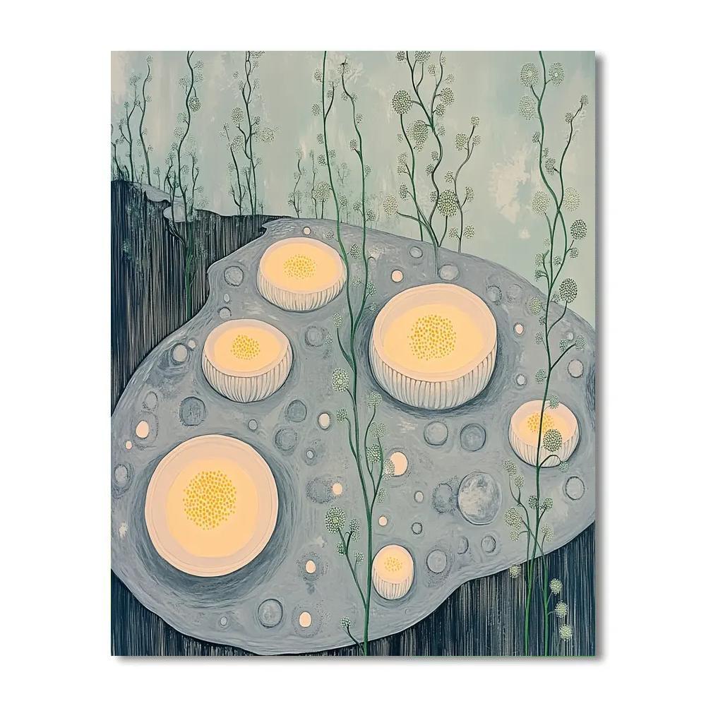 Frida Kahlo Inspired Lunar Garden Of Crater Petals Paint by numbers kits