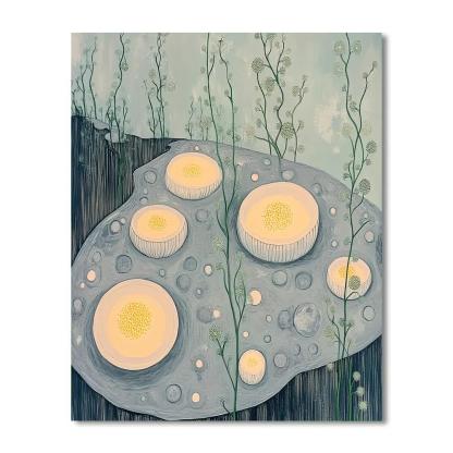 Frida Kahlo Inspired Lunar Garden Of Crater Petals Paint by numbers kits