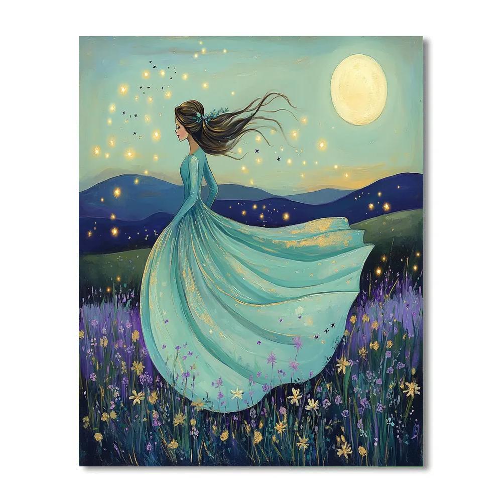 Aurora Dreamy Meadow Dance Disney painting number kit