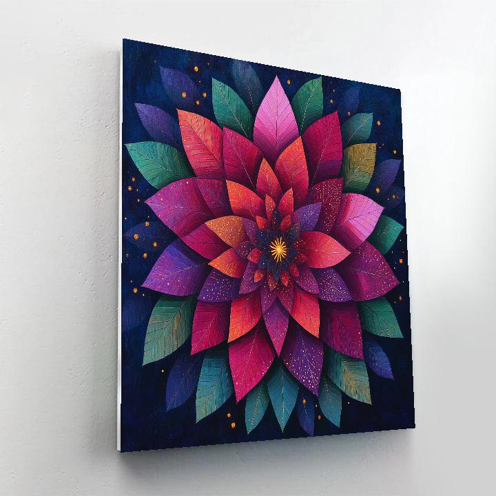Frida Kahlo Inspired Star Nursery Bougainvillea Burst Number painting