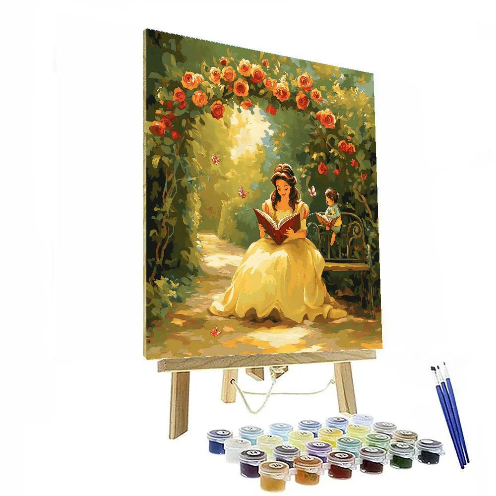 Belle Reading Rose Garden Disney Paint by numbers art