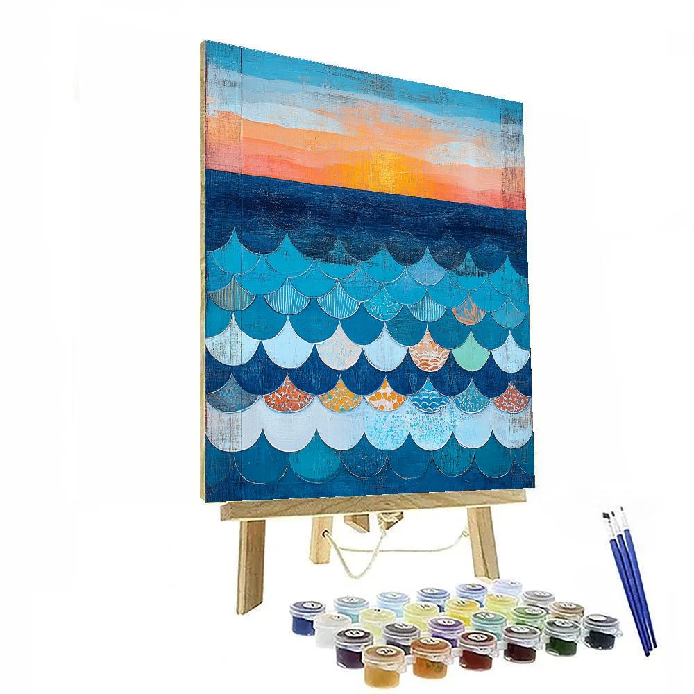 Frida Kahlo Inspired Ocean Horizon Of Turquoise Breath paint by color