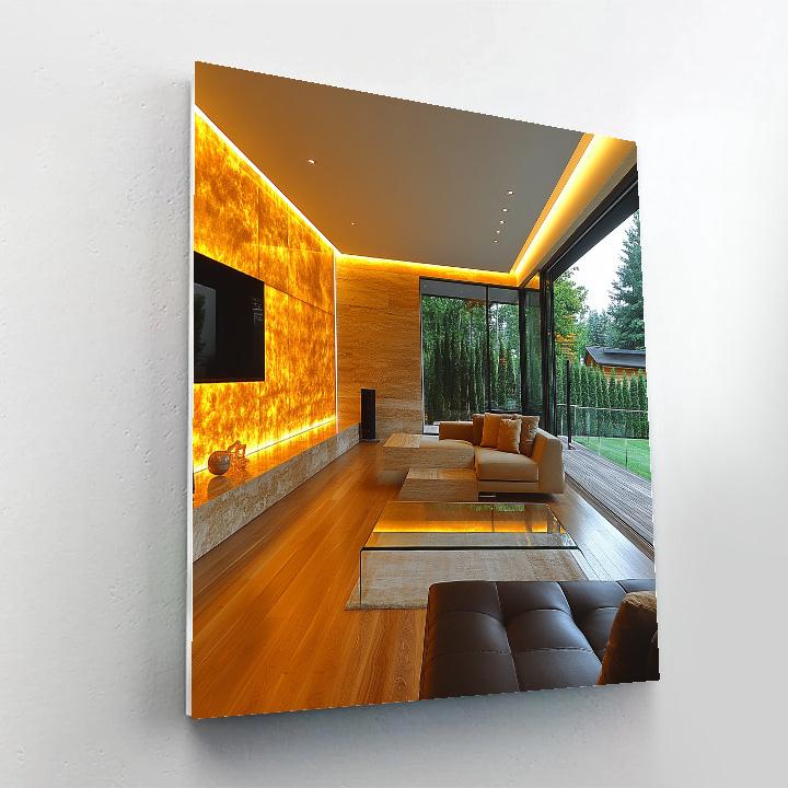 Frank Lloyd Wright Inspired Prairie House Interior DIY paint by numbers