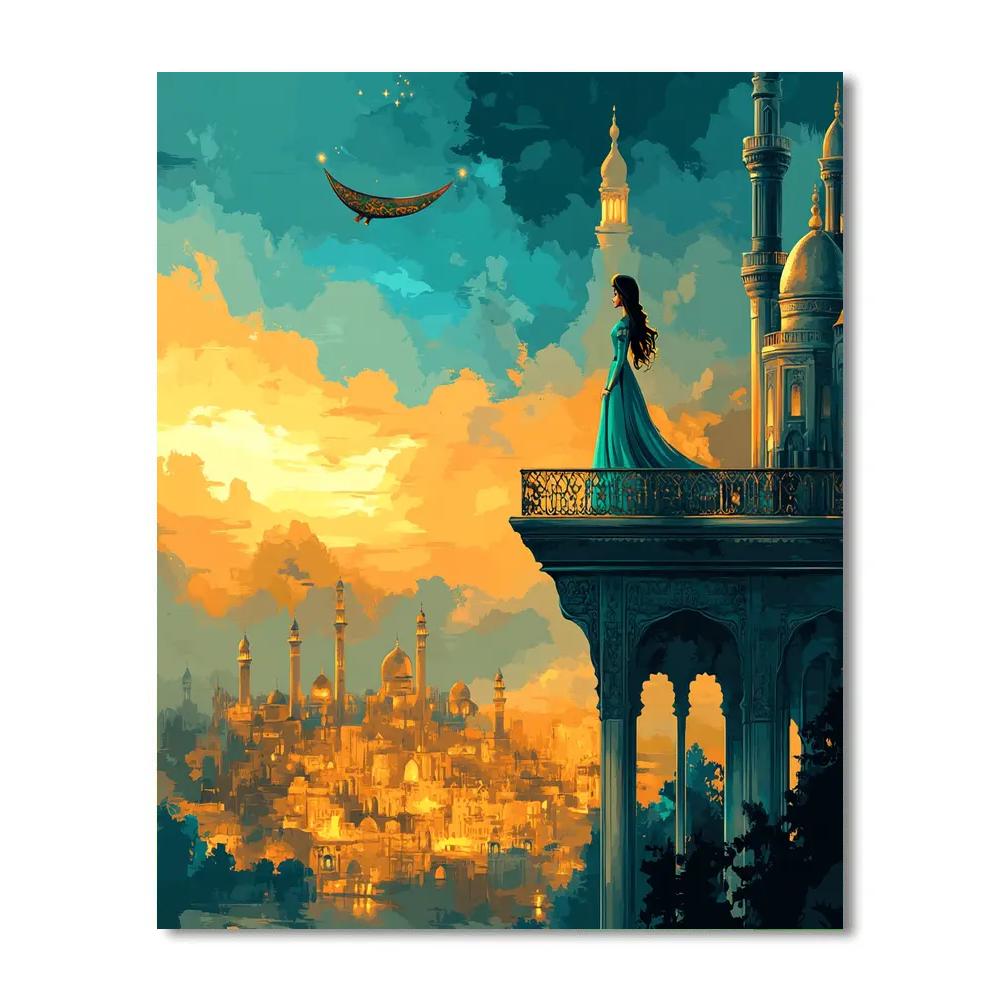 Jasmine Royal Garden Flight Disney DIY paint by numbers