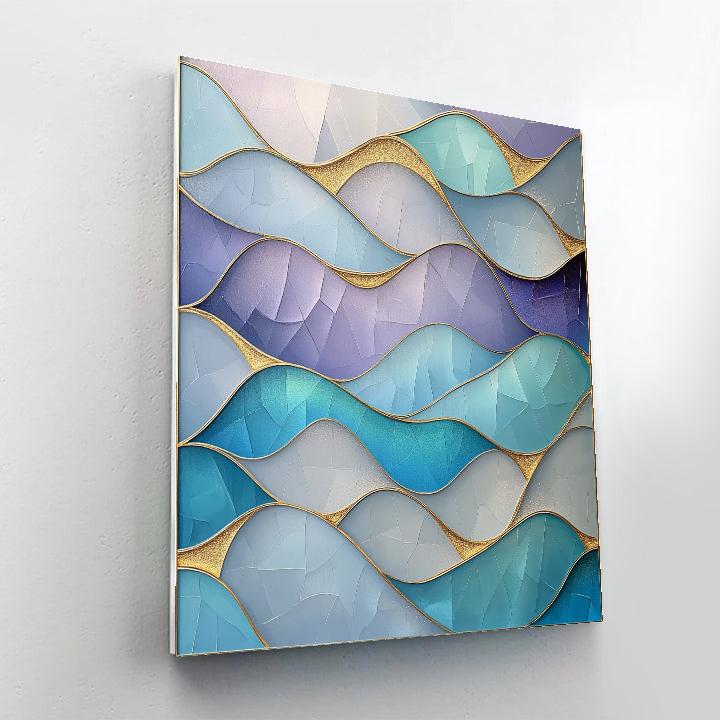 Gustav Klimt Inspired Harmony Of Crystalline Waves Paint by numbers art