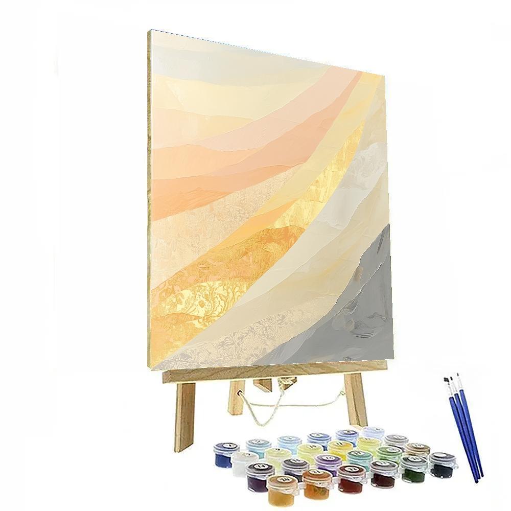 Gustav Klimt Inspired Gilded Currents Of Dawn paint by numbers