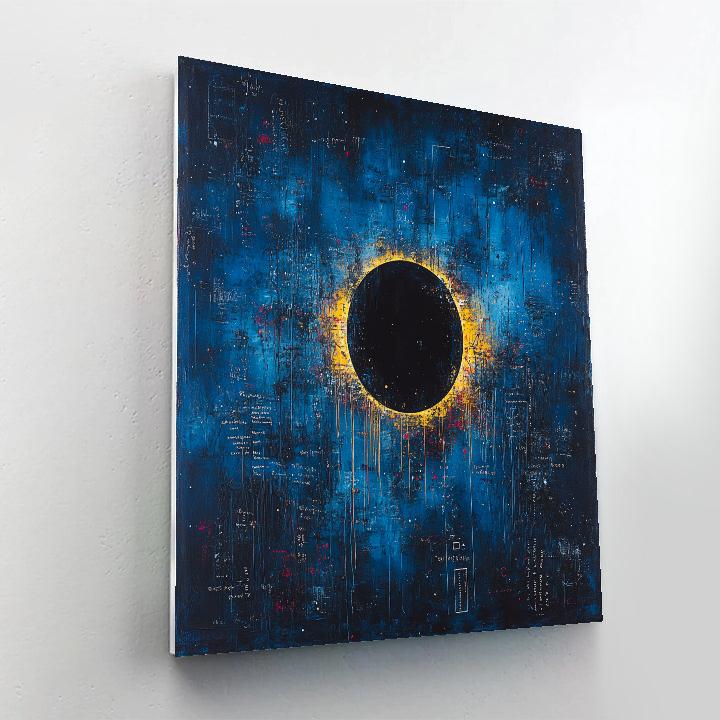 Jean-Michel Basquiat Inspired Eclipse Code Garden Number painting
