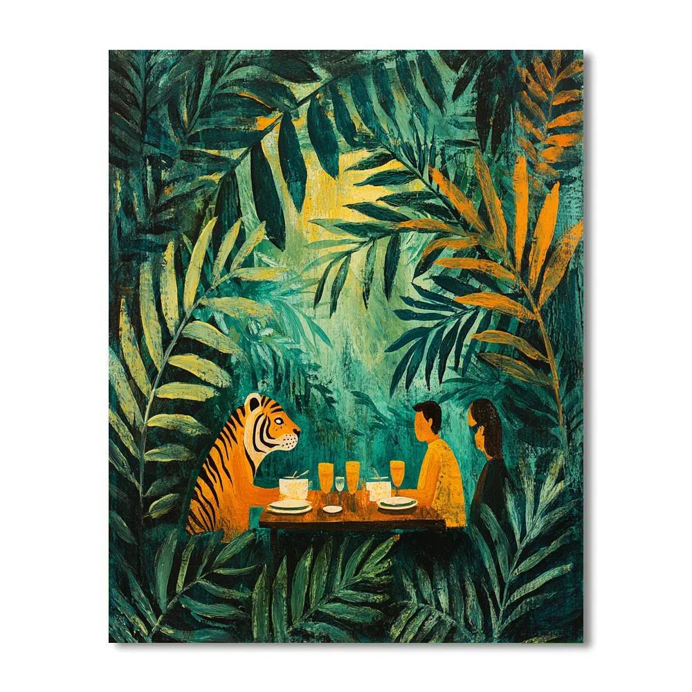 Henri Rousseau Inspired Jungle Picnic Painting by numbers kit