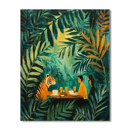 Henri Rousseau Inspired Jungle Picnic Painting by numbers kit