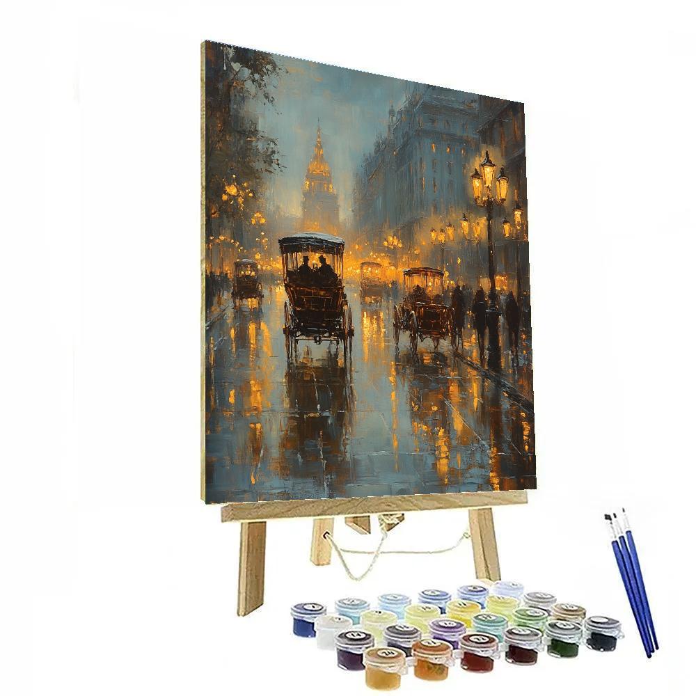 Turner Inspired City In Rain Numbered painting kits