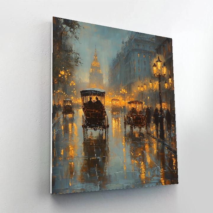 Turner Inspired City In Rain Numbered painting kits