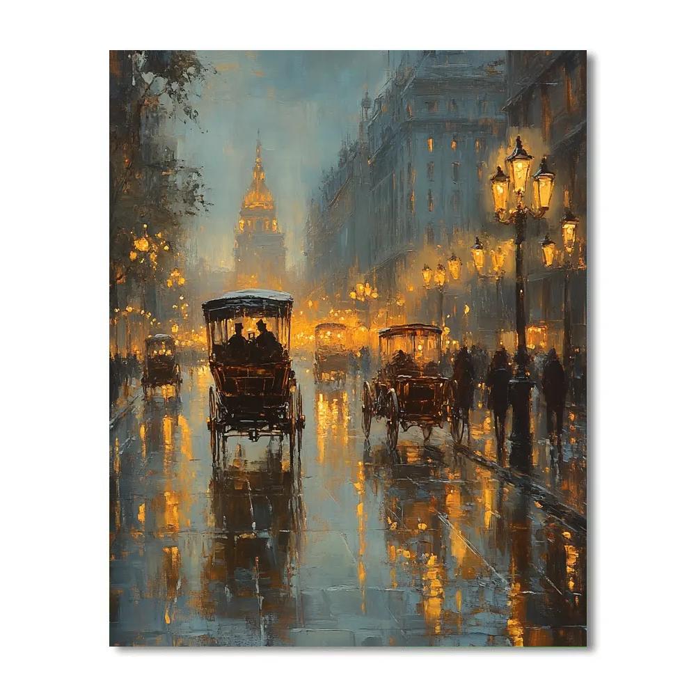 Turner Inspired City In Rain Numbered painting kits
