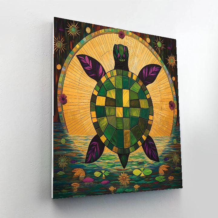 Norval Morrisseau Inspired Turtle Island Spring Awakening painting number kit