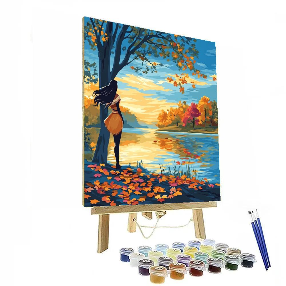 Pocahontas River Journey Disney paint by color