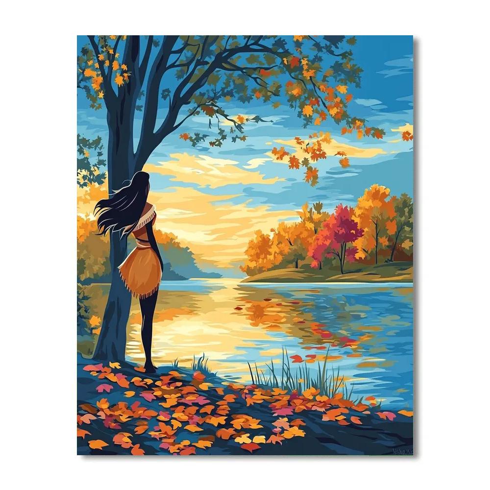 Pocahontas River Journey Disney paint by color