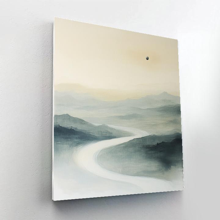 Zhao Mengfu Inspired Lunar Tide Ink Rhythms Painting by numbers kit