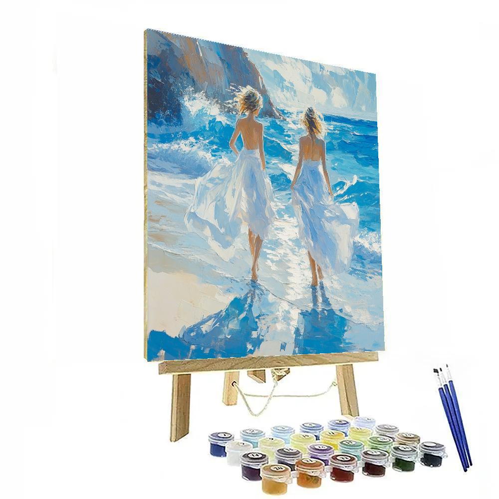 Sorolla Inspired Sunlit Beach Walk DIY paint by numbers
