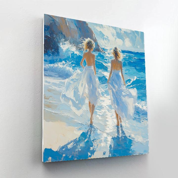 Sorolla Inspired Sunlit Beach Walk DIY paint by numbers