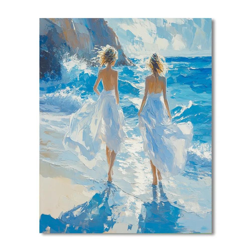 Sorolla Inspired Sunlit Beach Walk DIY paint by numbers