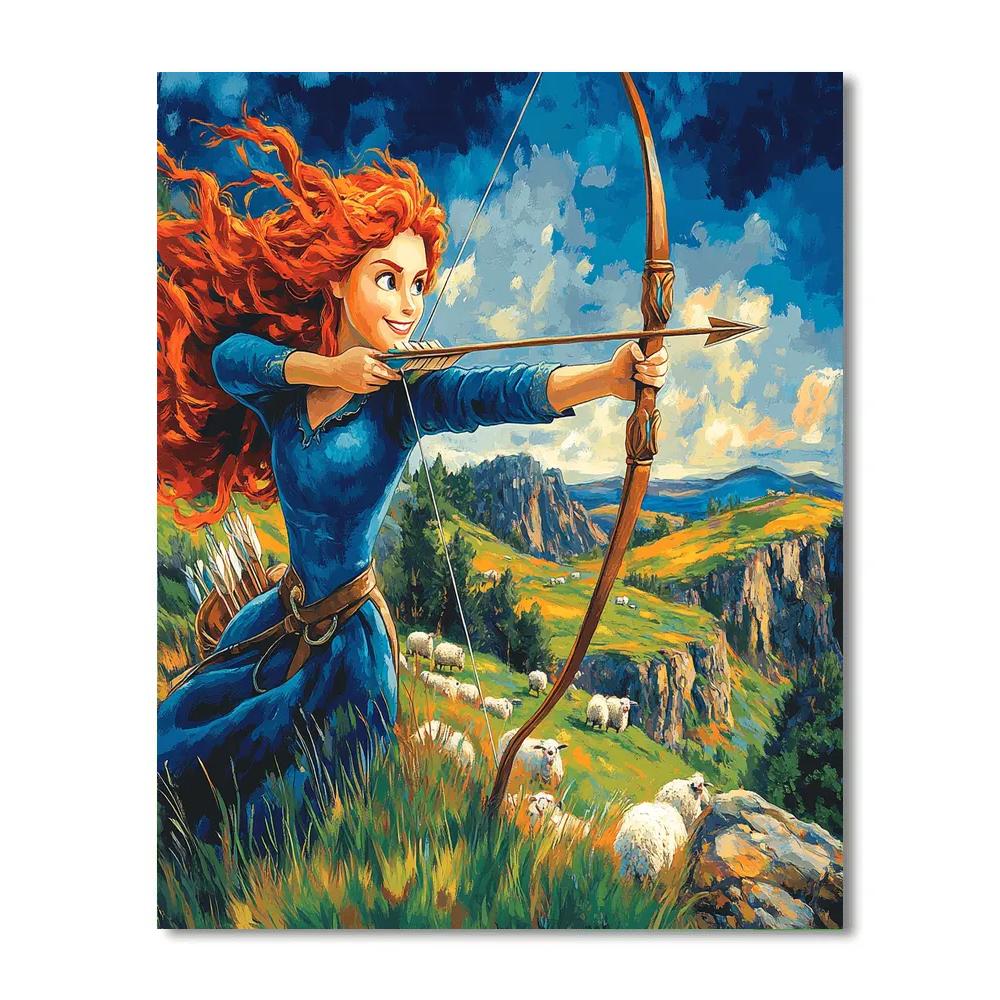 Merida Highland Archery Disney Numbered painting kits